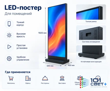 LED-постер для помещений
